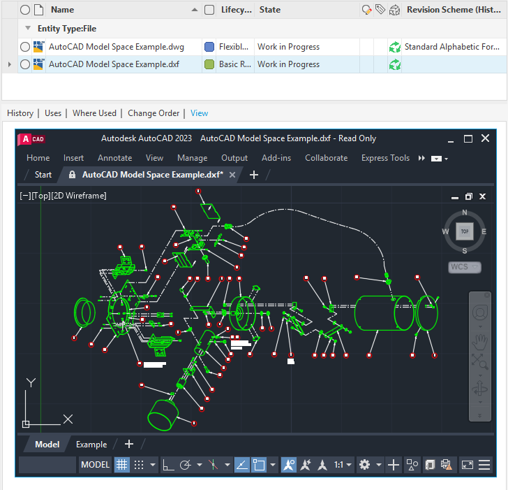 AutoCAD Published DXF Model Space Example