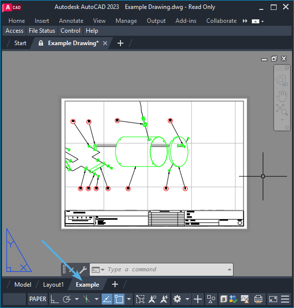 AutoCAD Sheet Name Example