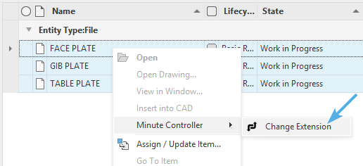 Change Extension Right Click Menu