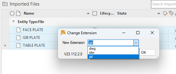 Change Extension File Extension Selector