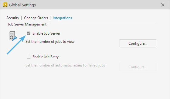 Enable Job Server