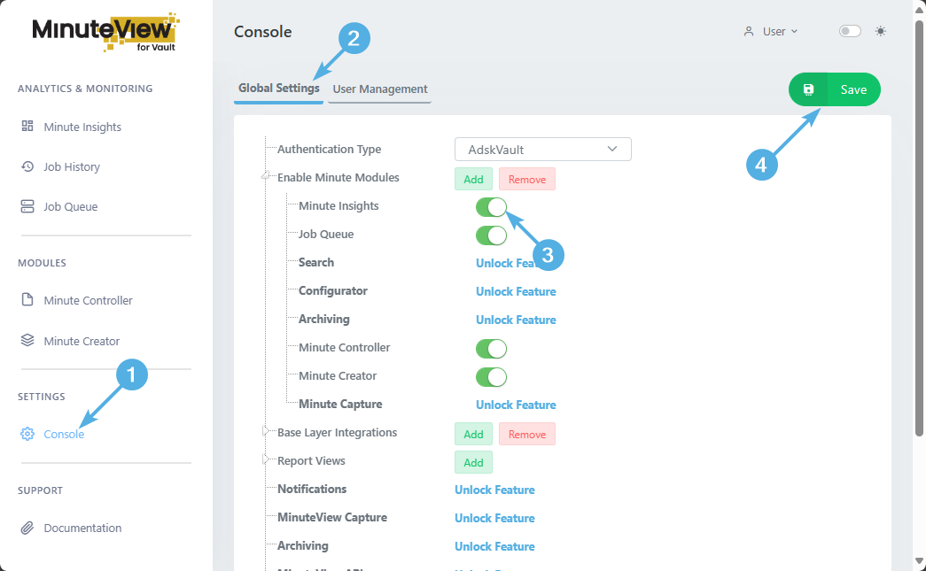 Enable Minute Insights