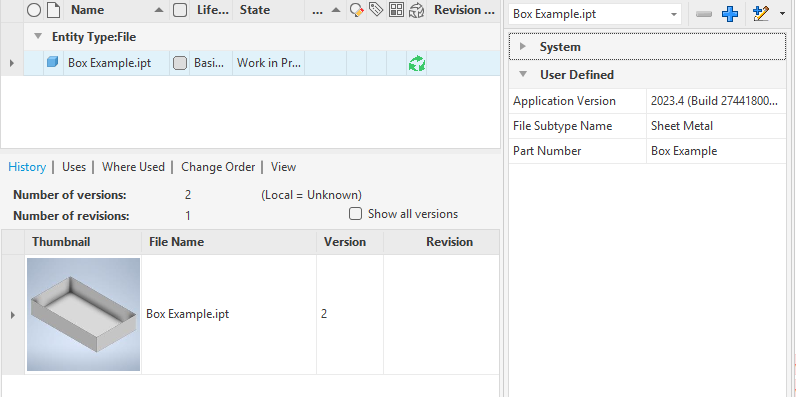 Inventor Sheet Metal IPT Part Example