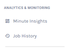 Minute Insights and Job History