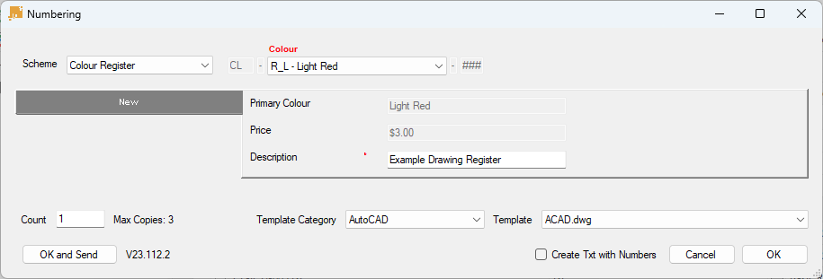 Drawing Register Numbering Tool