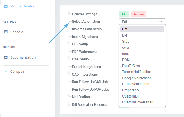 Minute Creator Select Automation