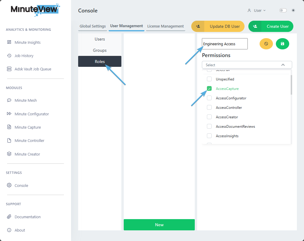 User Management Roles